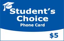 Student`s Choice Phone Card $5